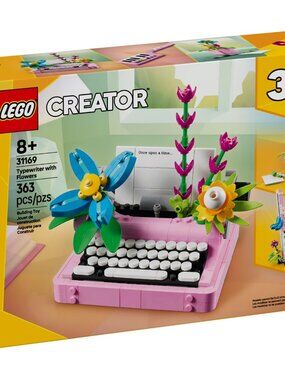 LEGO Creator 3 in 1 Typewriter with Flowers - Building Toy with 3 Building Optio